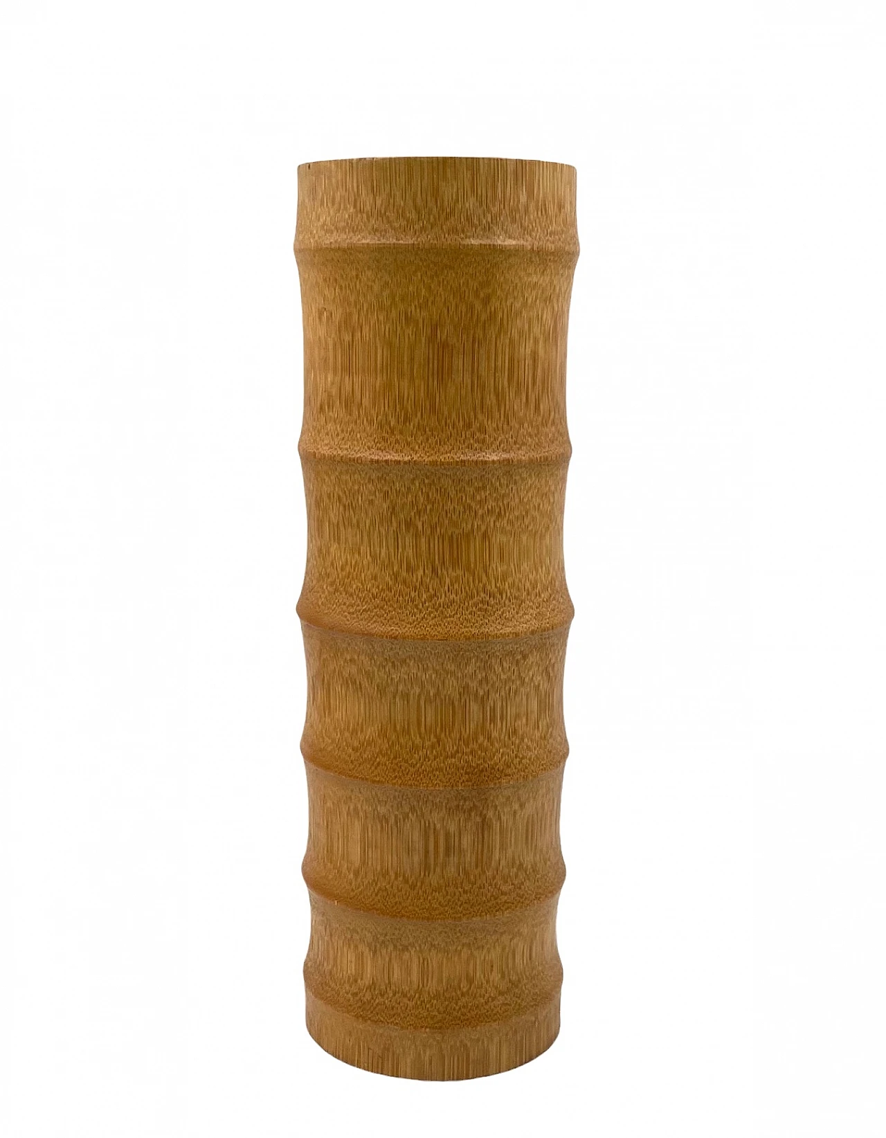 Hollywood regency bamboo vase, Italy 1970 12