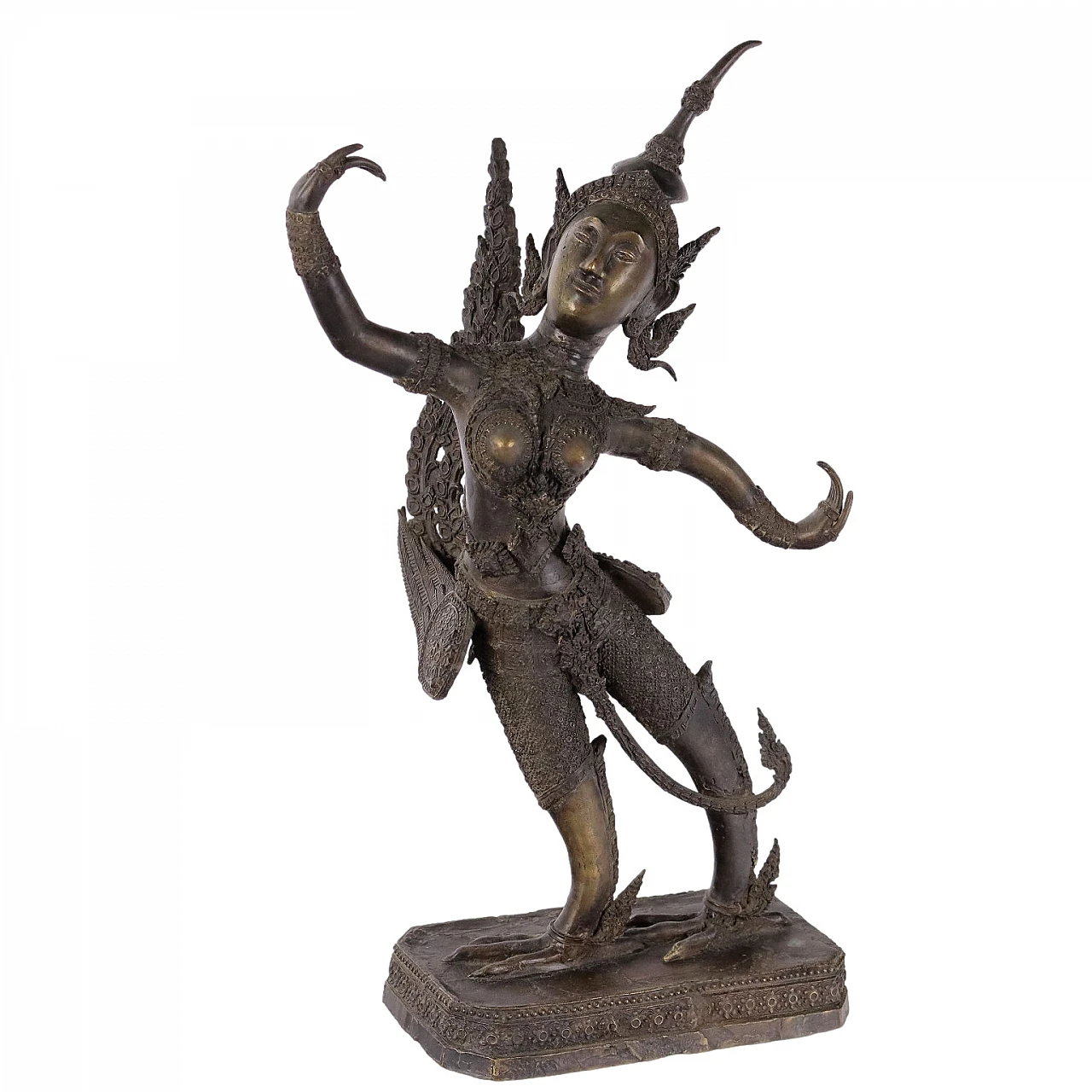 Figura in Bronzo di una Apsara Ninfa Celeste 1