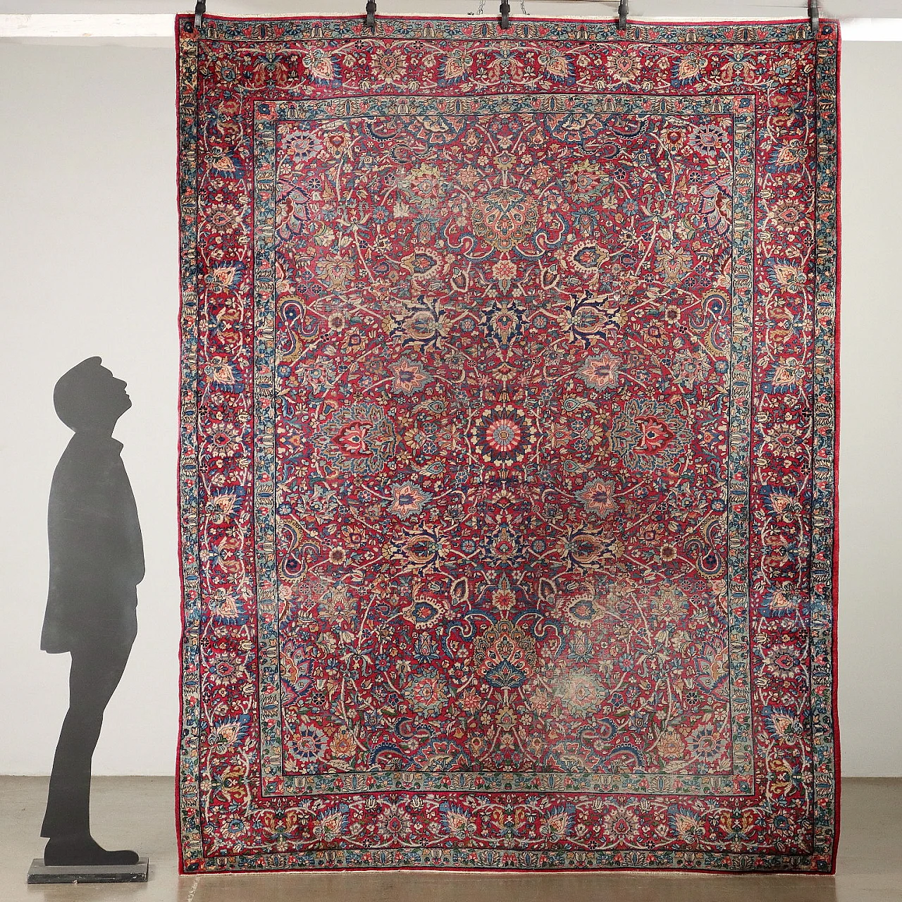 Tappeto iraniano Kerman Laver in cotone e lana 2