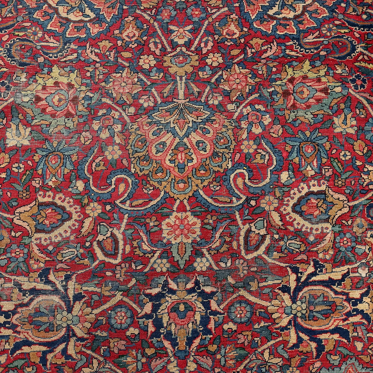 Tappeto iraniano Kerman Laver in cotone e lana 4