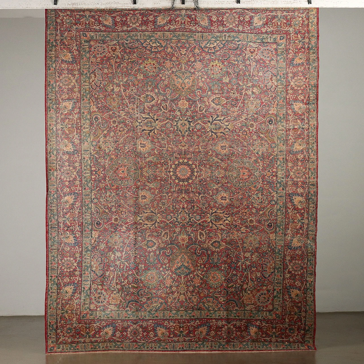 Tappeto iraniano Kerman Laver in cotone e lana 8