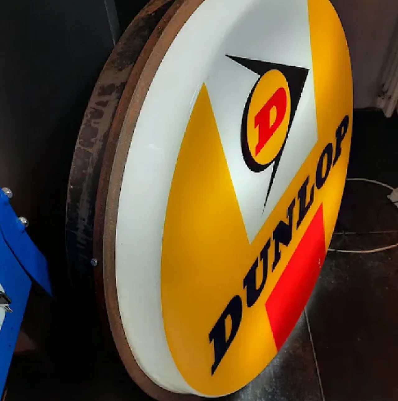 Dunlop plastic and metal sign, late 20th century 2
