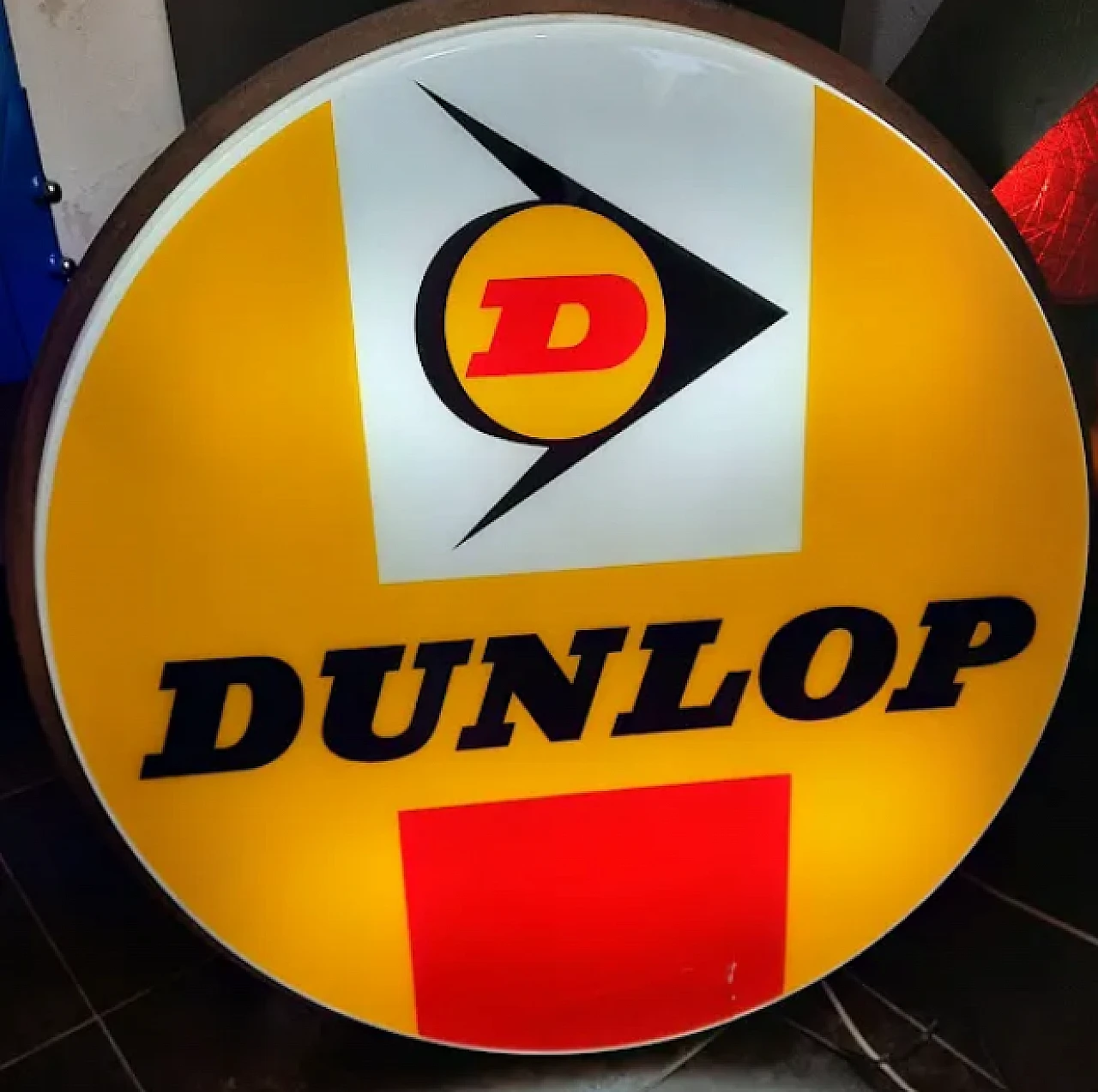 Dunlop plastic and metal sign, late 20th century 3