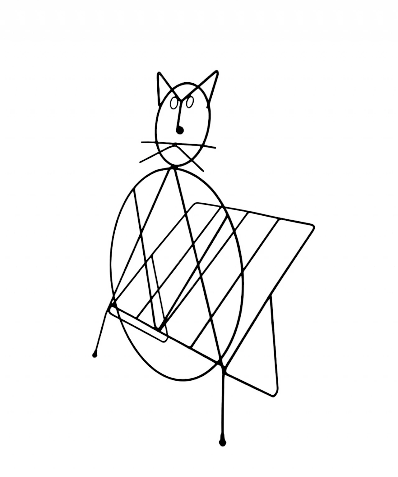 Portariviste moderno a forma di gatto, 1950 2