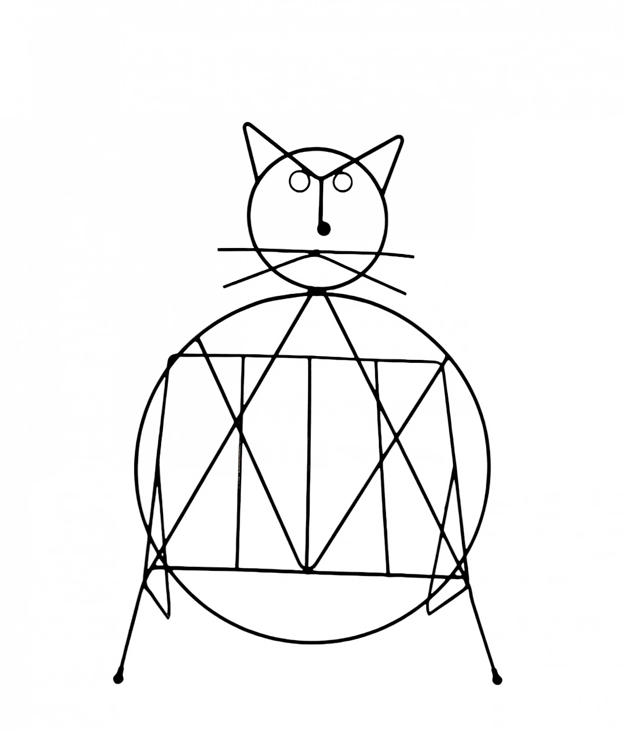 Portariviste moderno a forma di gatto, 1950 4