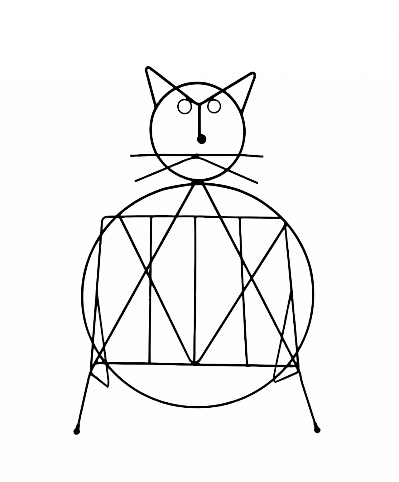 Portariviste moderno a forma di gatto, 1950 5