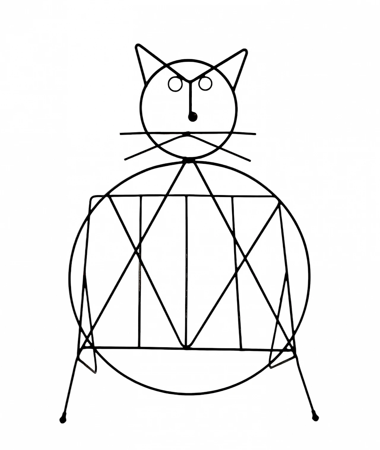 Portariviste moderno a forma di gatto, 1950 6