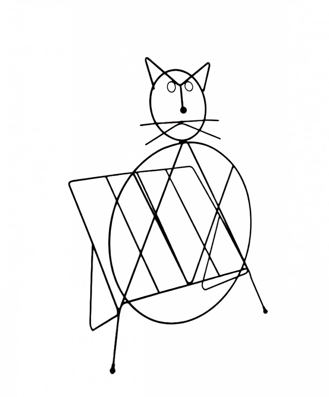 Portariviste moderno a forma di gatto, 1950 8