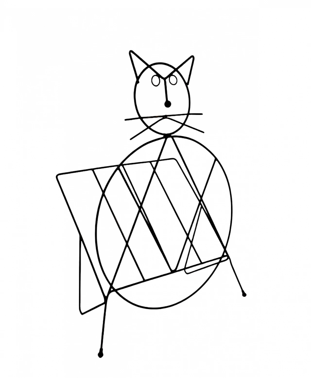 Portariviste moderno a forma di gatto, 1950 9