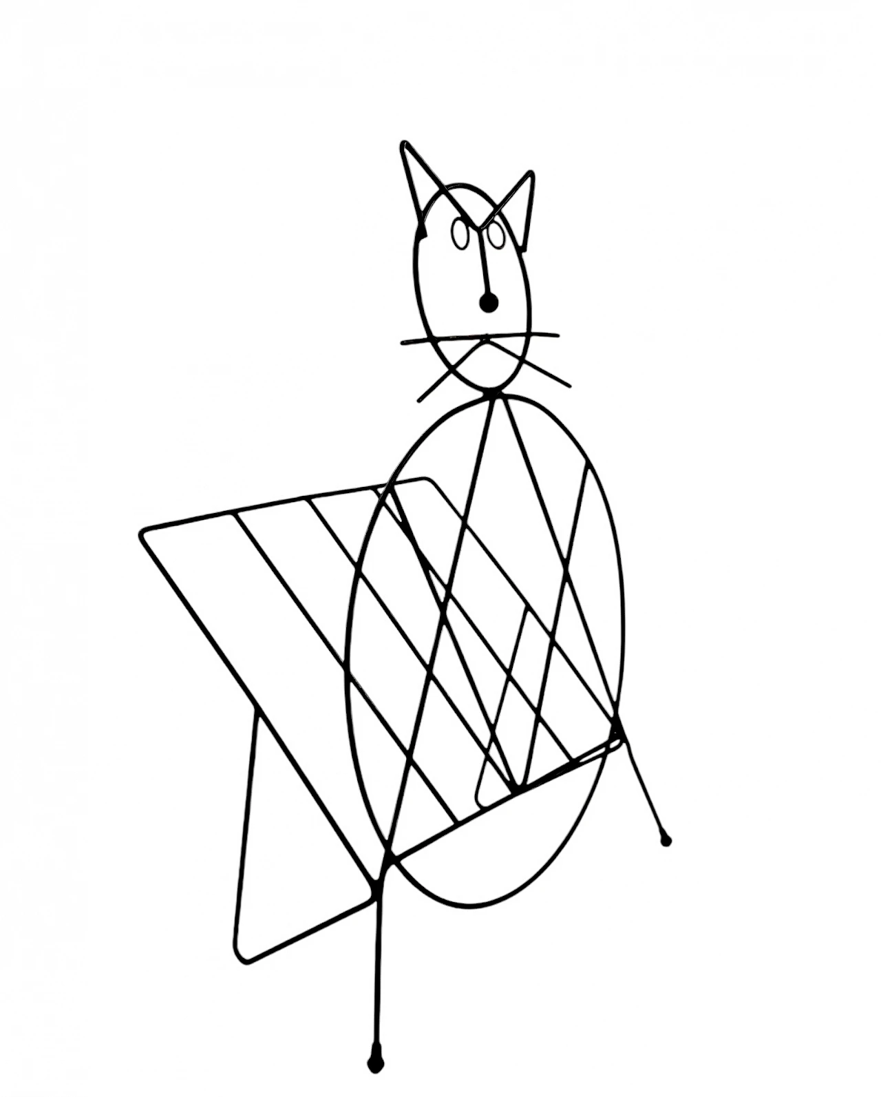 Portariviste moderno a forma di gatto, 1950 11