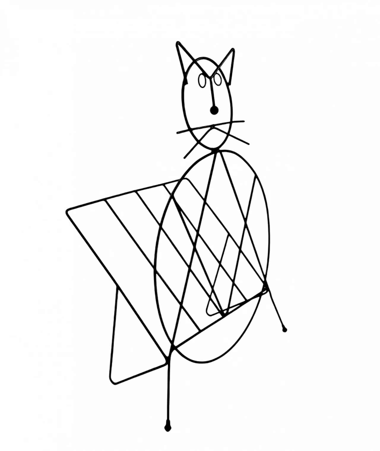Portariviste moderno a forma di gatto, 1950 12