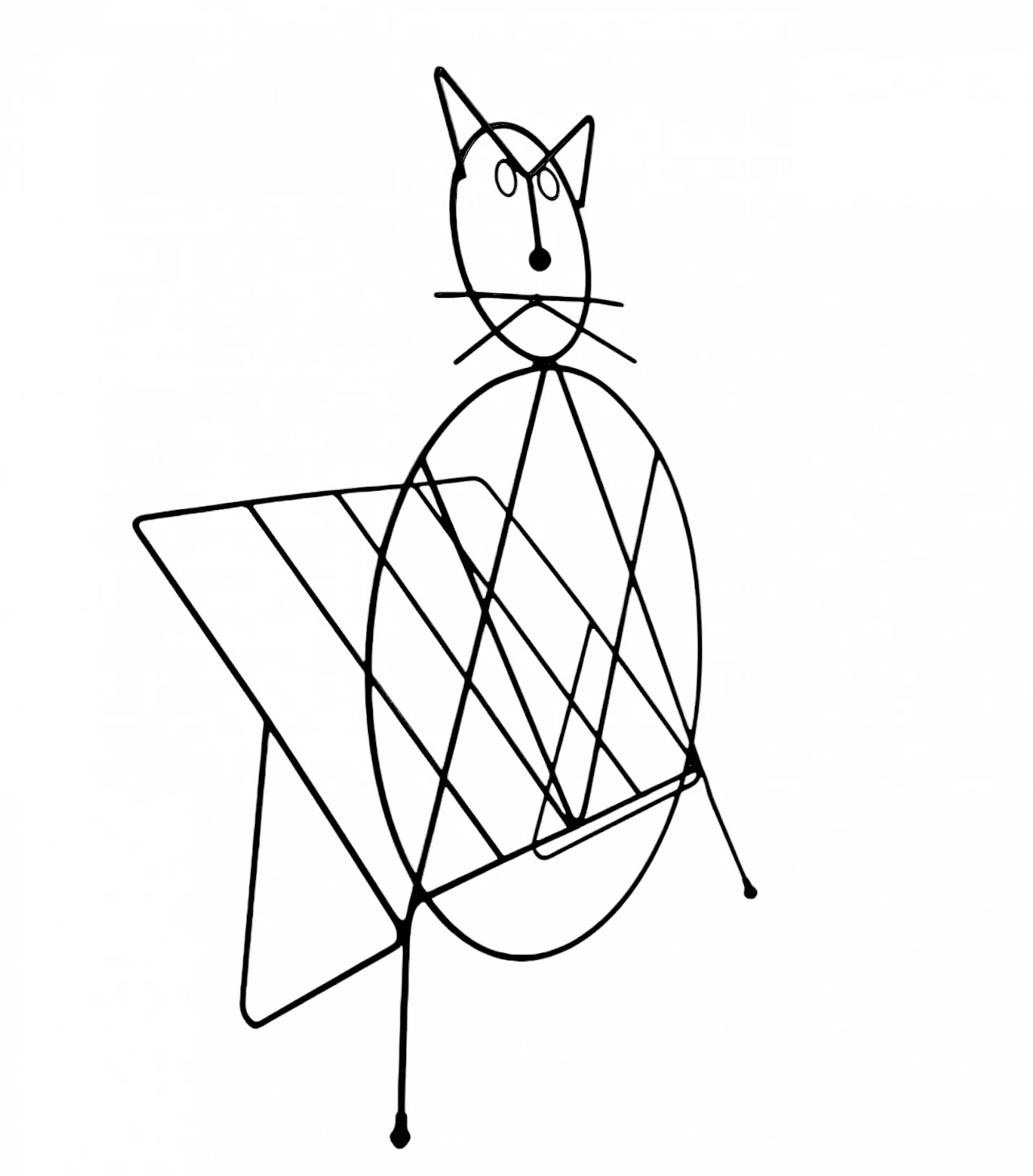 Portariviste moderno a forma di gatto, 1950 13