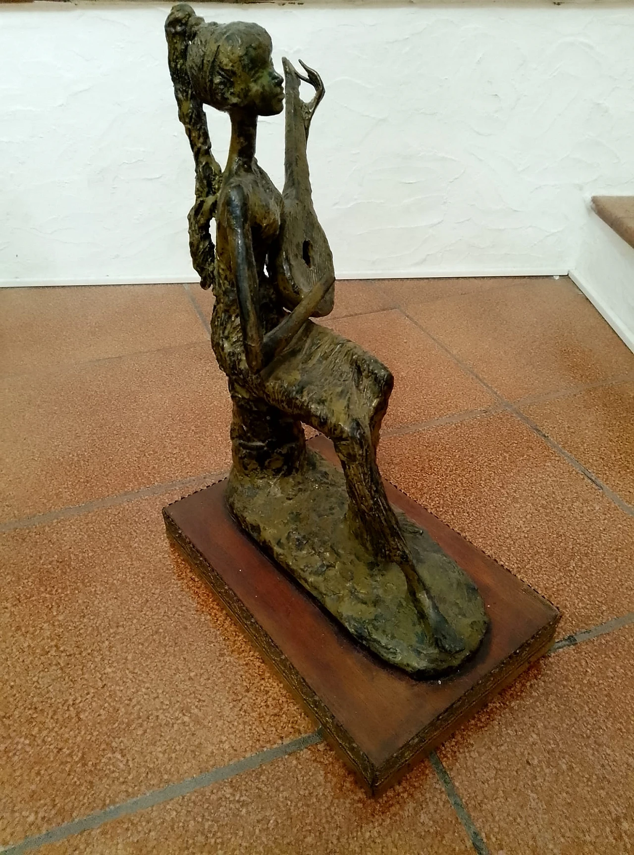Scultura in bronzo figura femminile seduta di Moretto, anni '50 2