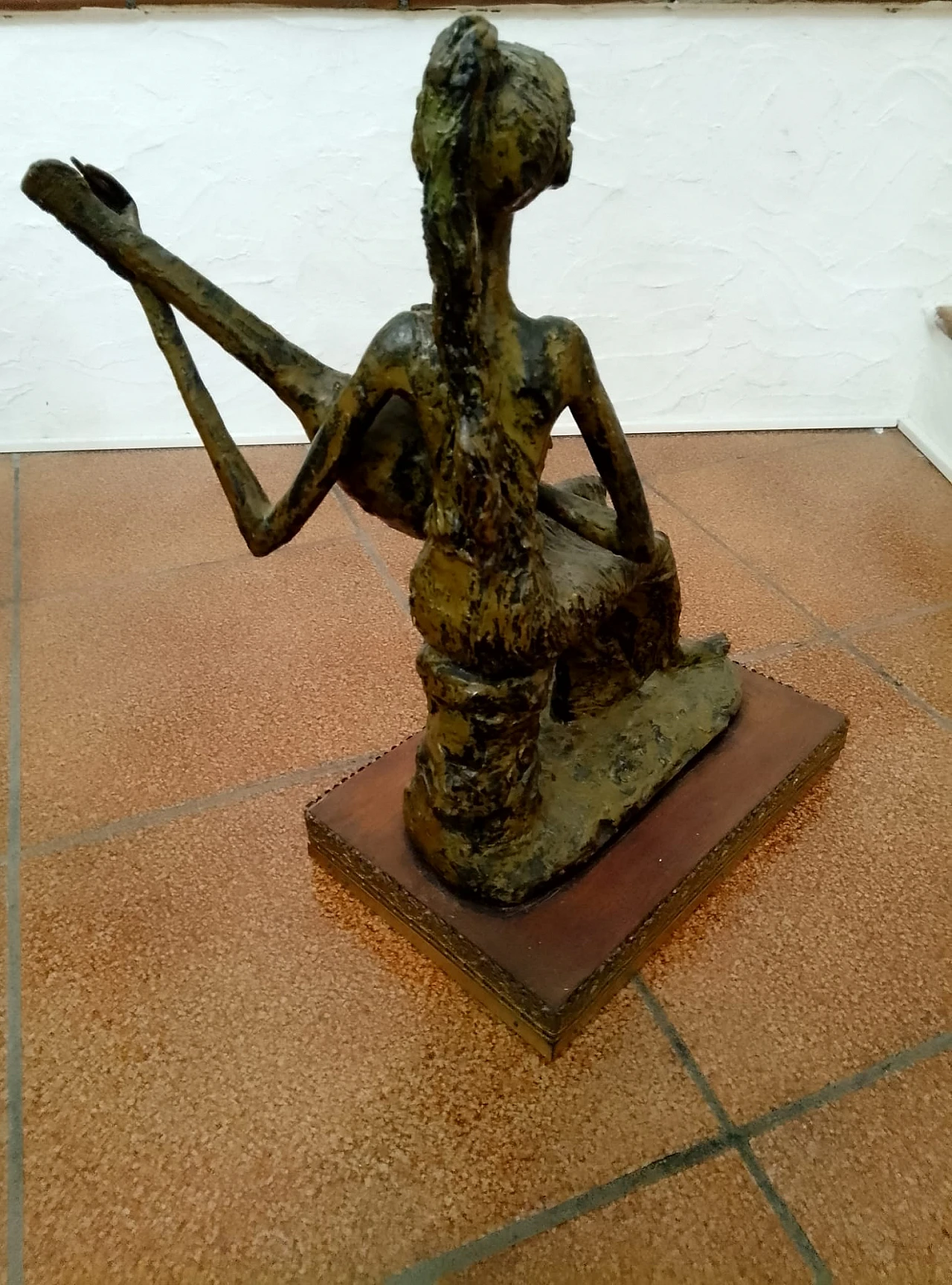 Scultura in bronzo figura femminile seduta di Moretto, anni '50 3