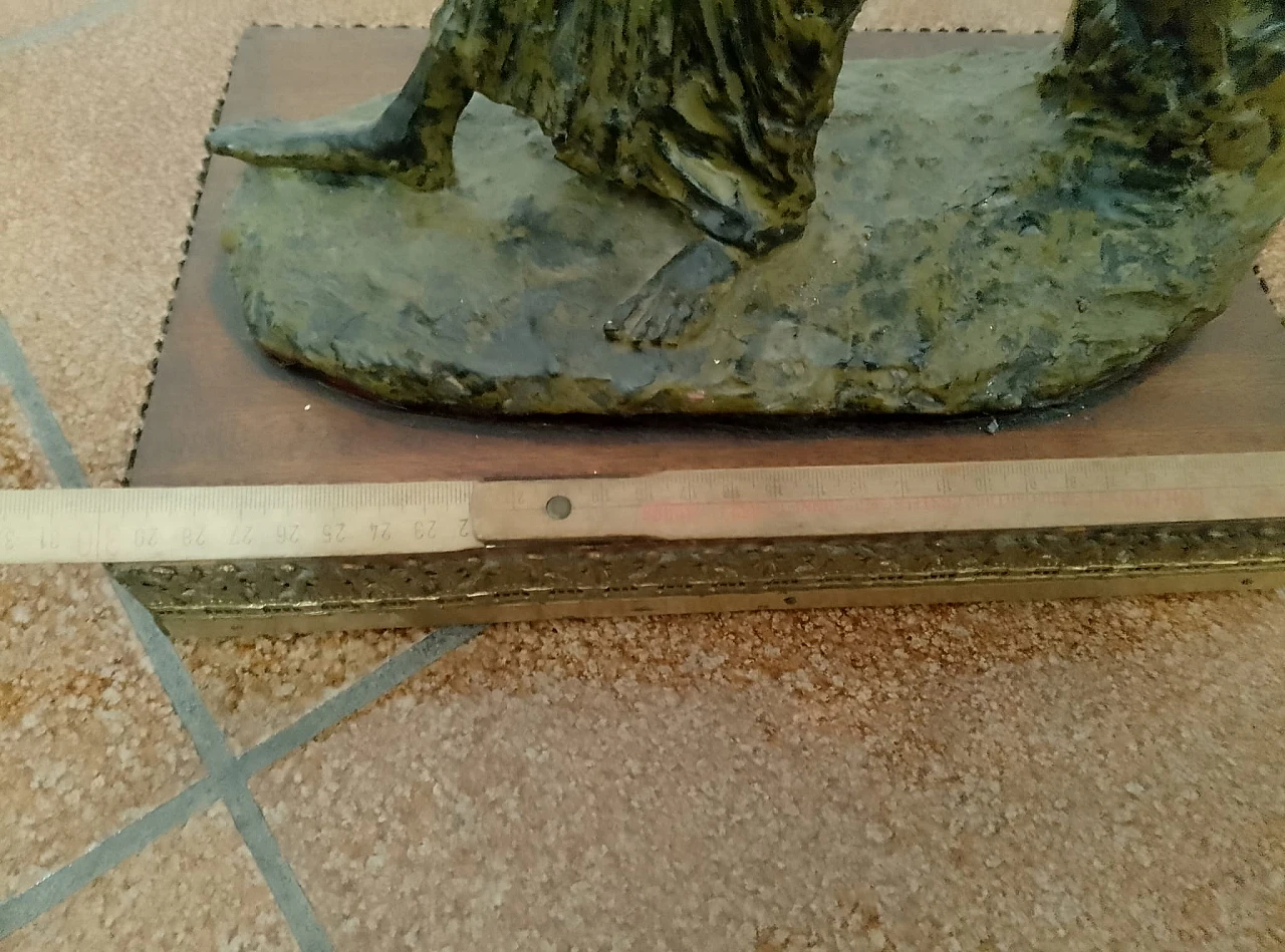 Scultura in bronzo figura femminile seduta di Moretto, anni '50 7