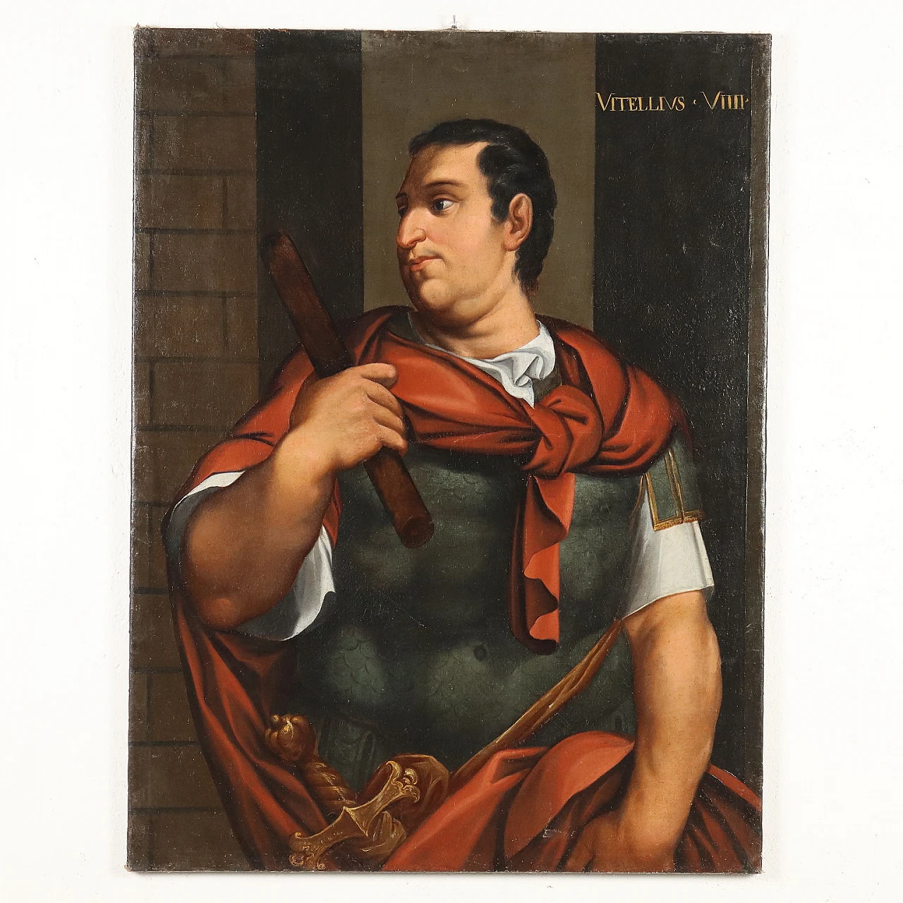 Emperor Vitellius portrait, oil painting on canvas, 18th century 1