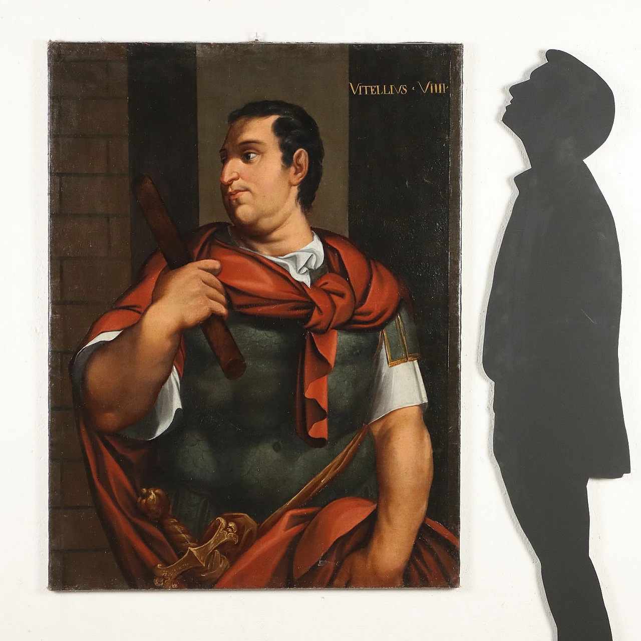 Emperor Vitellius portrait, oil painting on canvas, 18th century 2