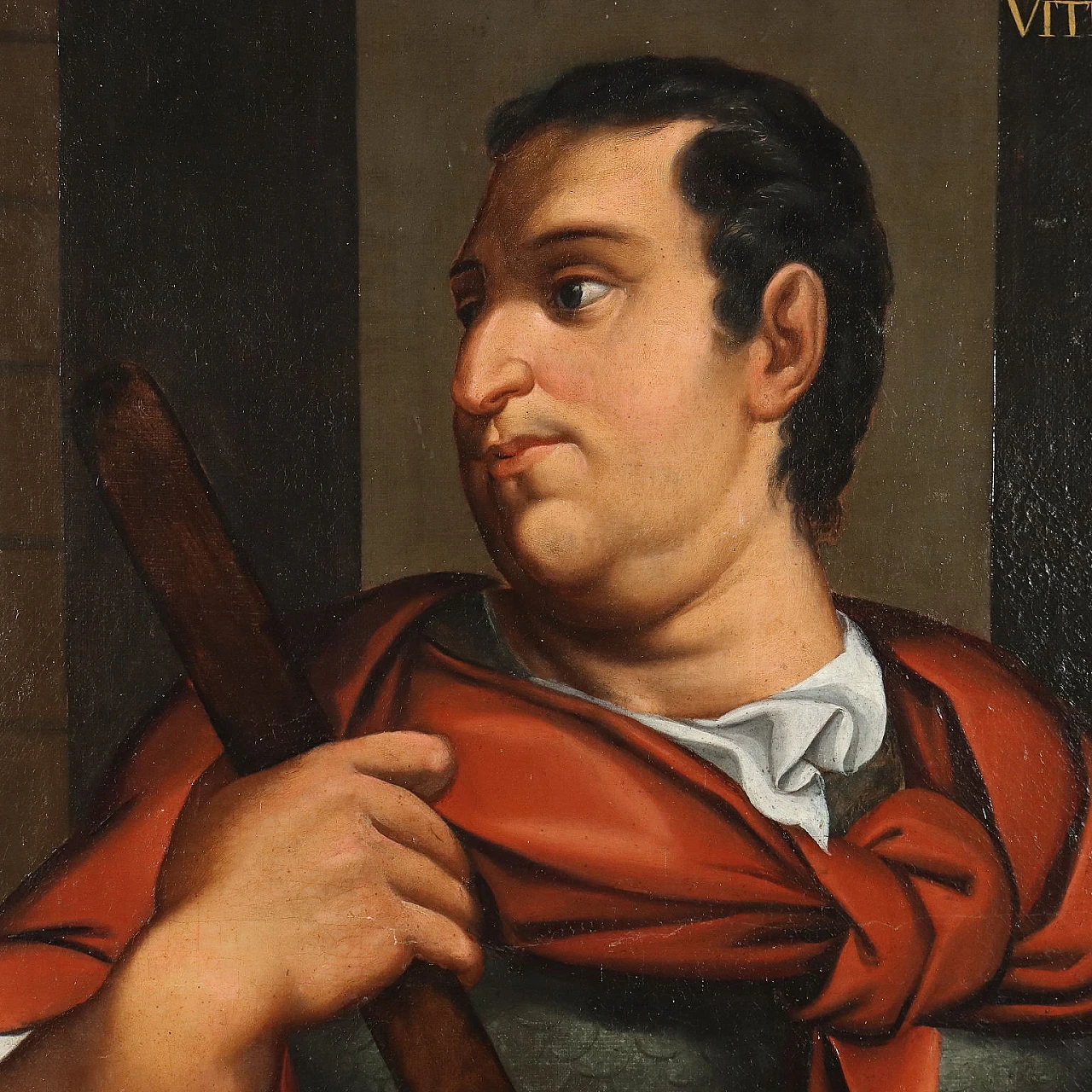 Emperor Vitellius portrait, oil painting on canvas, 18th century 3