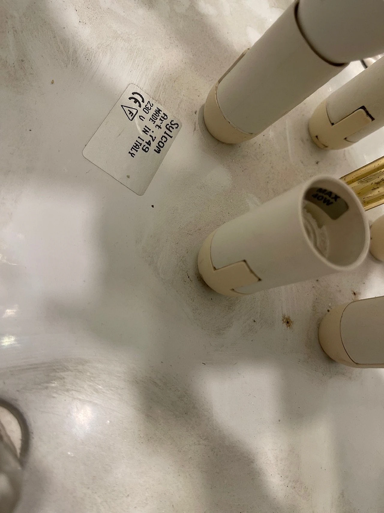 Pair of Murano frosted glass chandeliers by Sylcom Murano, 1970's 16