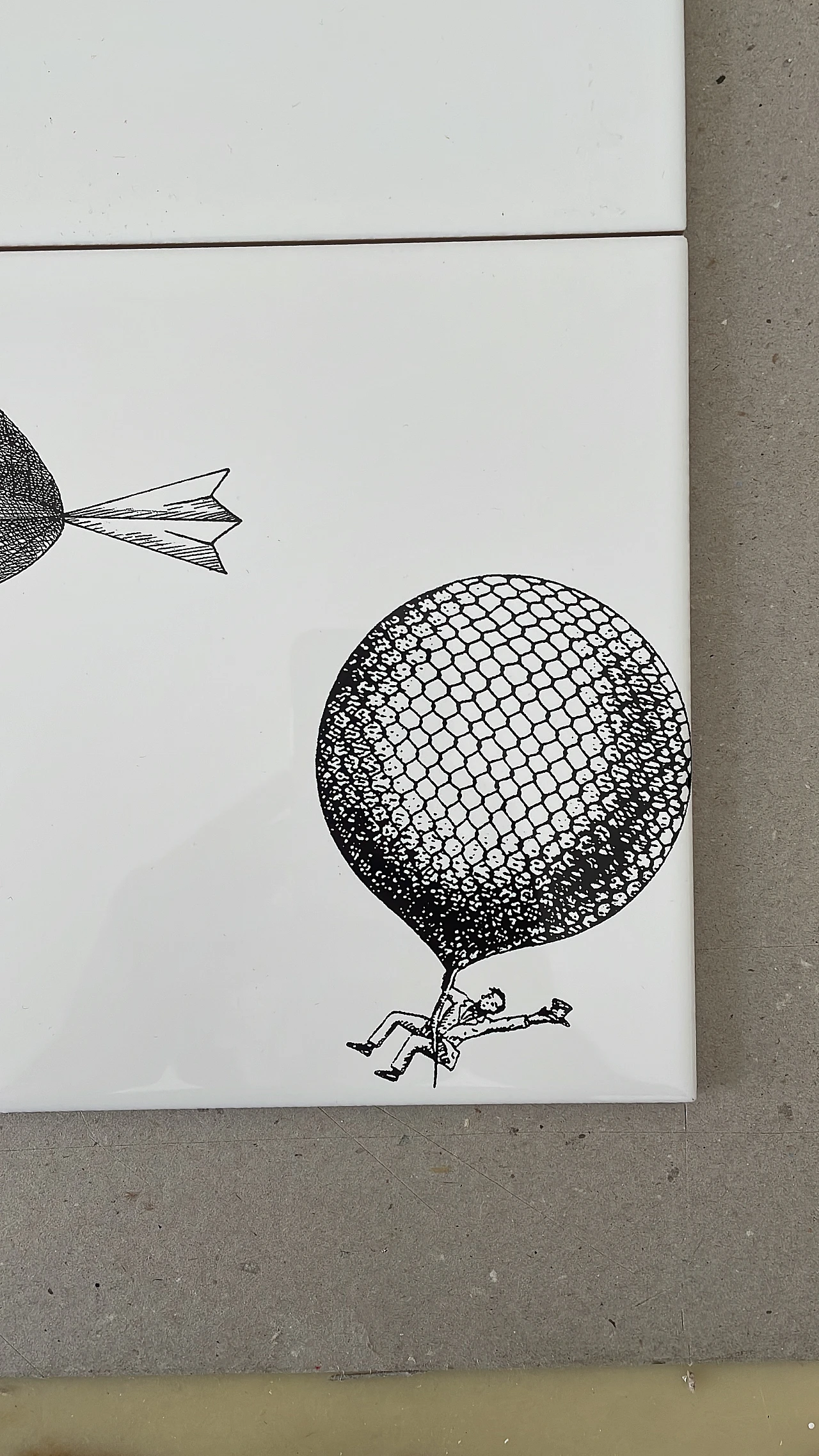 Fornasetti Macchine Volanti tiles, 2000 3