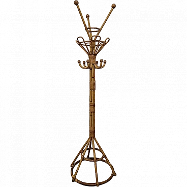 Appendiabiti in bambù e rattan