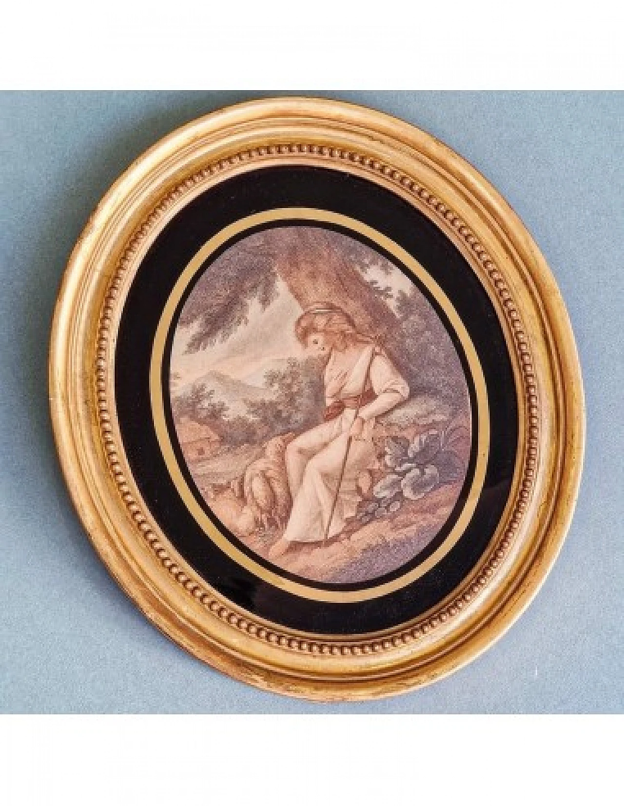 The Sheperdess, incisione acquerellata, fine '700 4