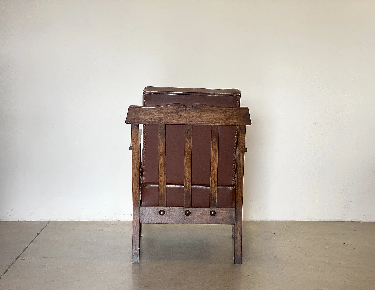 Pair of oak armchairs from the 1960s 4