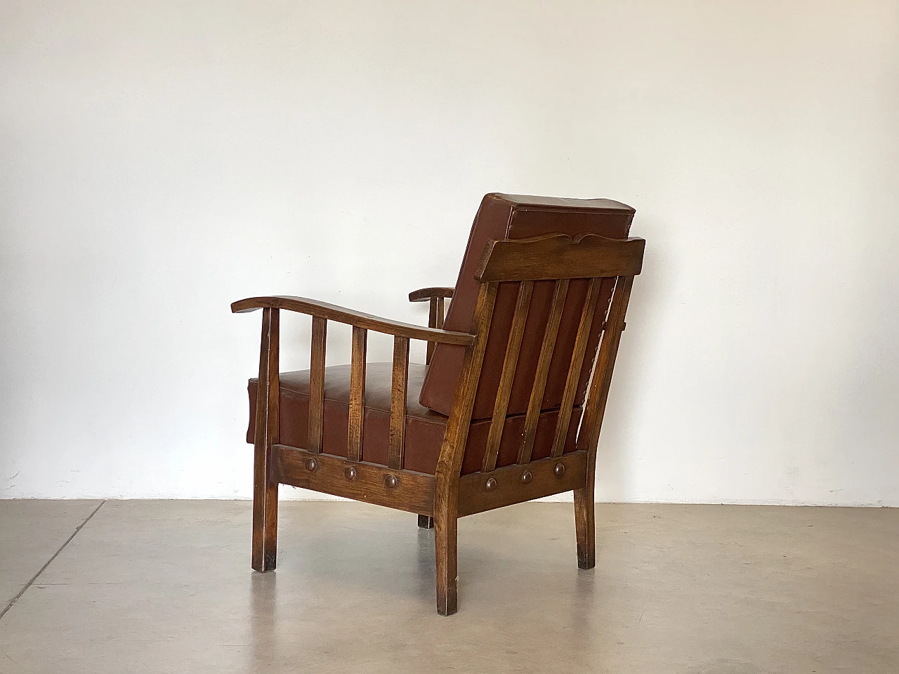 Pair of oak armchairs from the 1960s 8