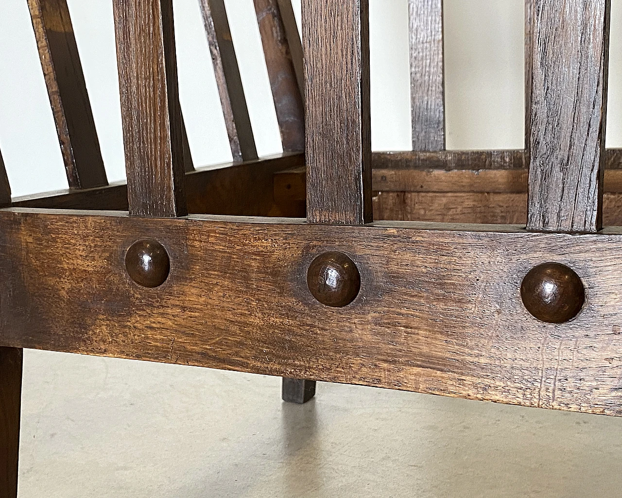 Pair of oak armchairs from the 1960s 10