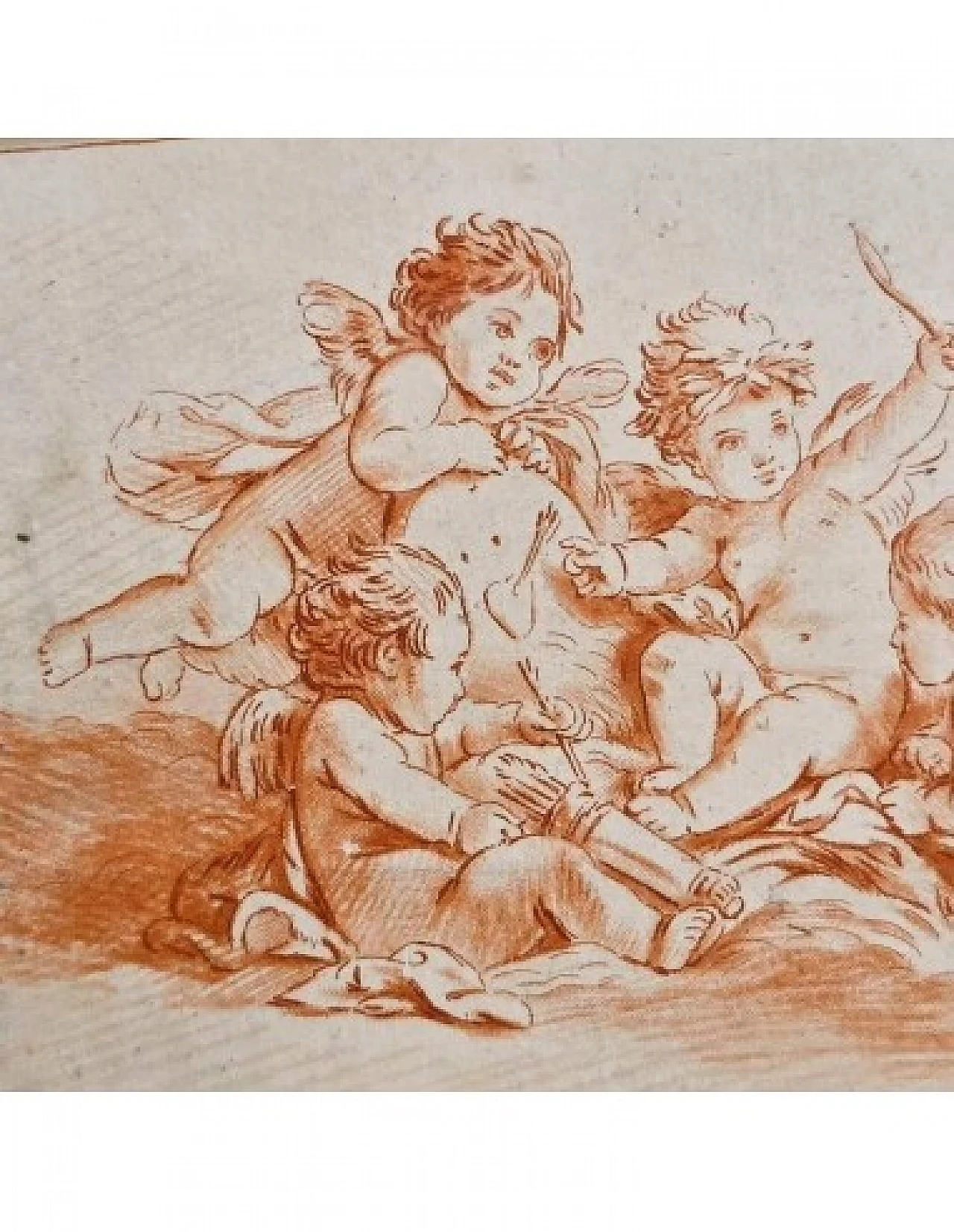 Amorini, incisione sanguigna, '700 1