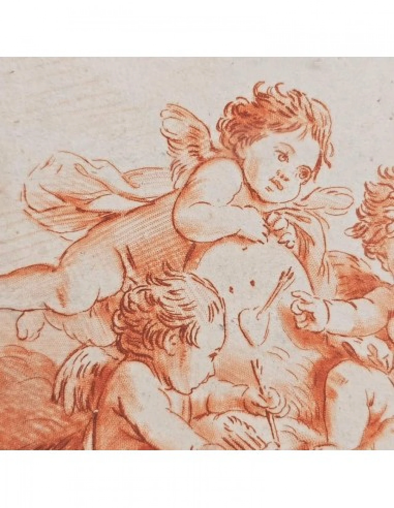 Amorini, incisione sanguigna, '700 3