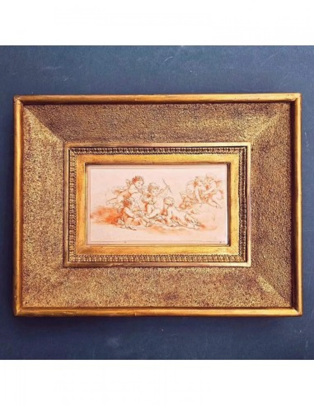 Amorini, incisione sanguigna, '700 10