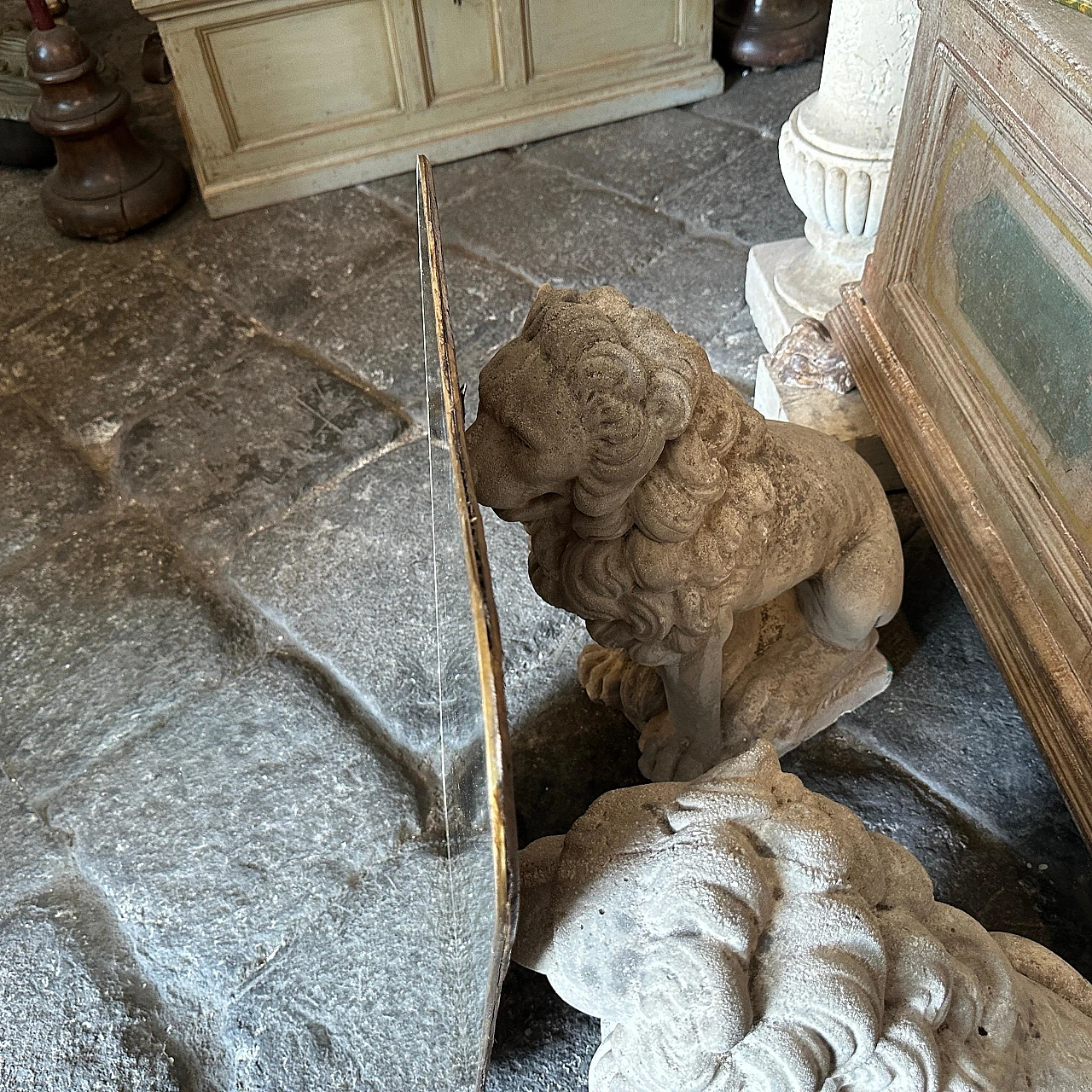 Biscuit-shaped brass mirror by Gio Ponti, 1950s 5