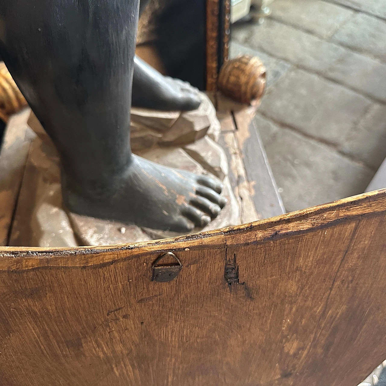 Biscuit-shaped brass mirror by Gio Ponti, 1950s 9