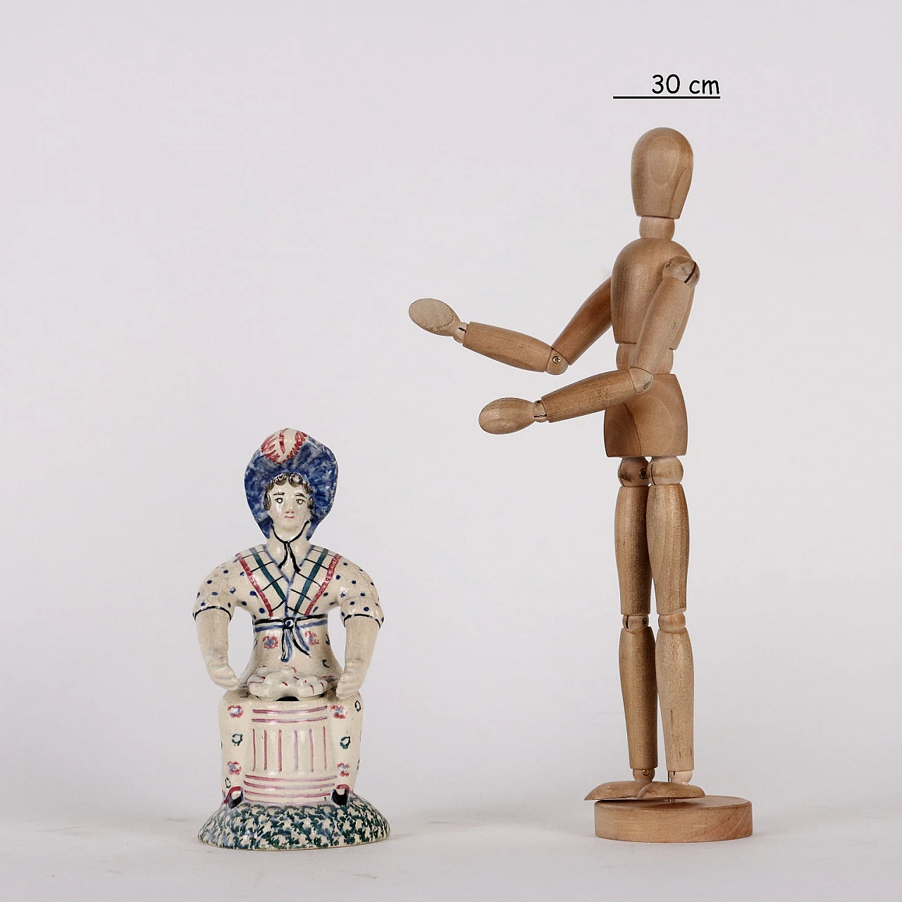 Mostardiera in maiolica di Nevers dipinta, fine '800 2