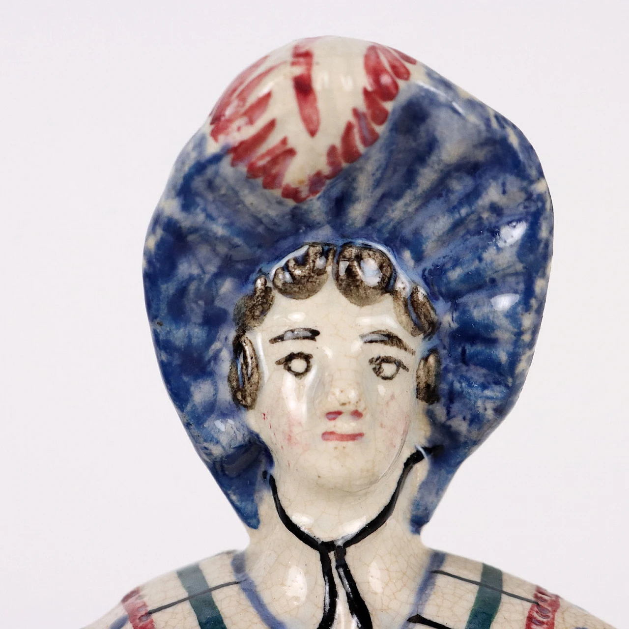 Mostardiera in maiolica di Nevers dipinta, fine '800 3