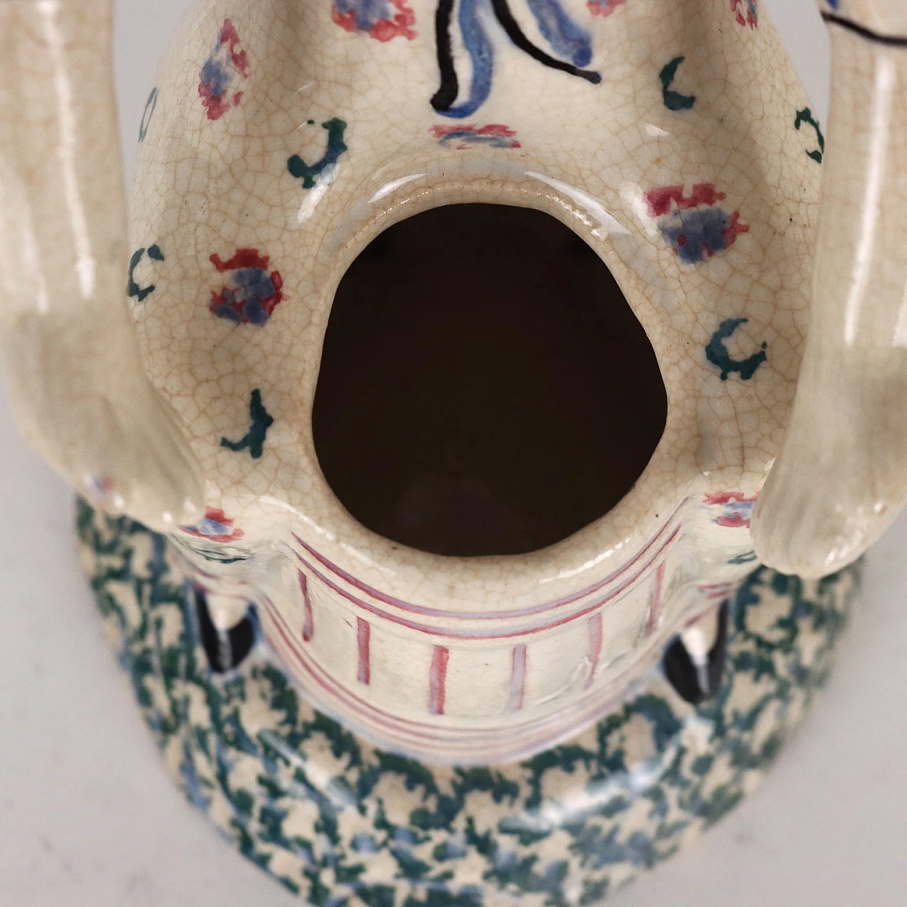 Mostardiera in maiolica di Nevers dipinta, fine '800 6