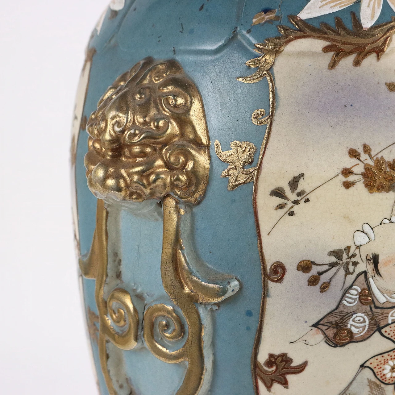 Japanese ceramic Satsuma vase, 1950s 9