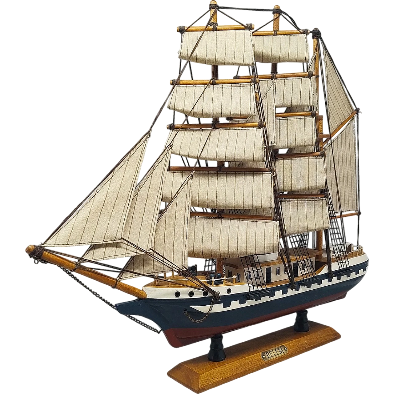 Model of the English ship Belem, handmade, 1970s 11