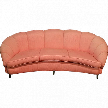 Divano in velluto stile Giò Ponti per Casa Giardino, Anni '50