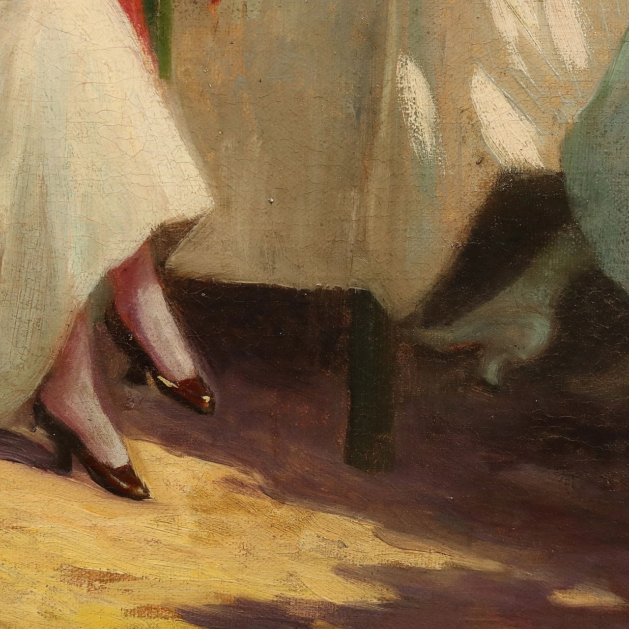 Genre scene in the garden, oil on canvas 5