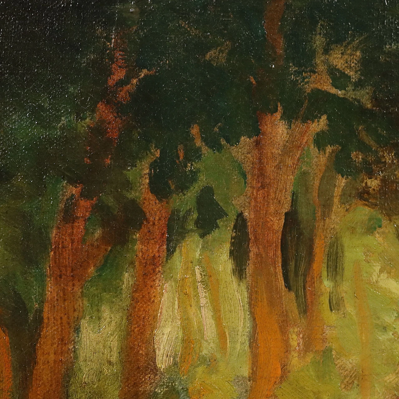 Genre scene in the garden, oil on canvas 6