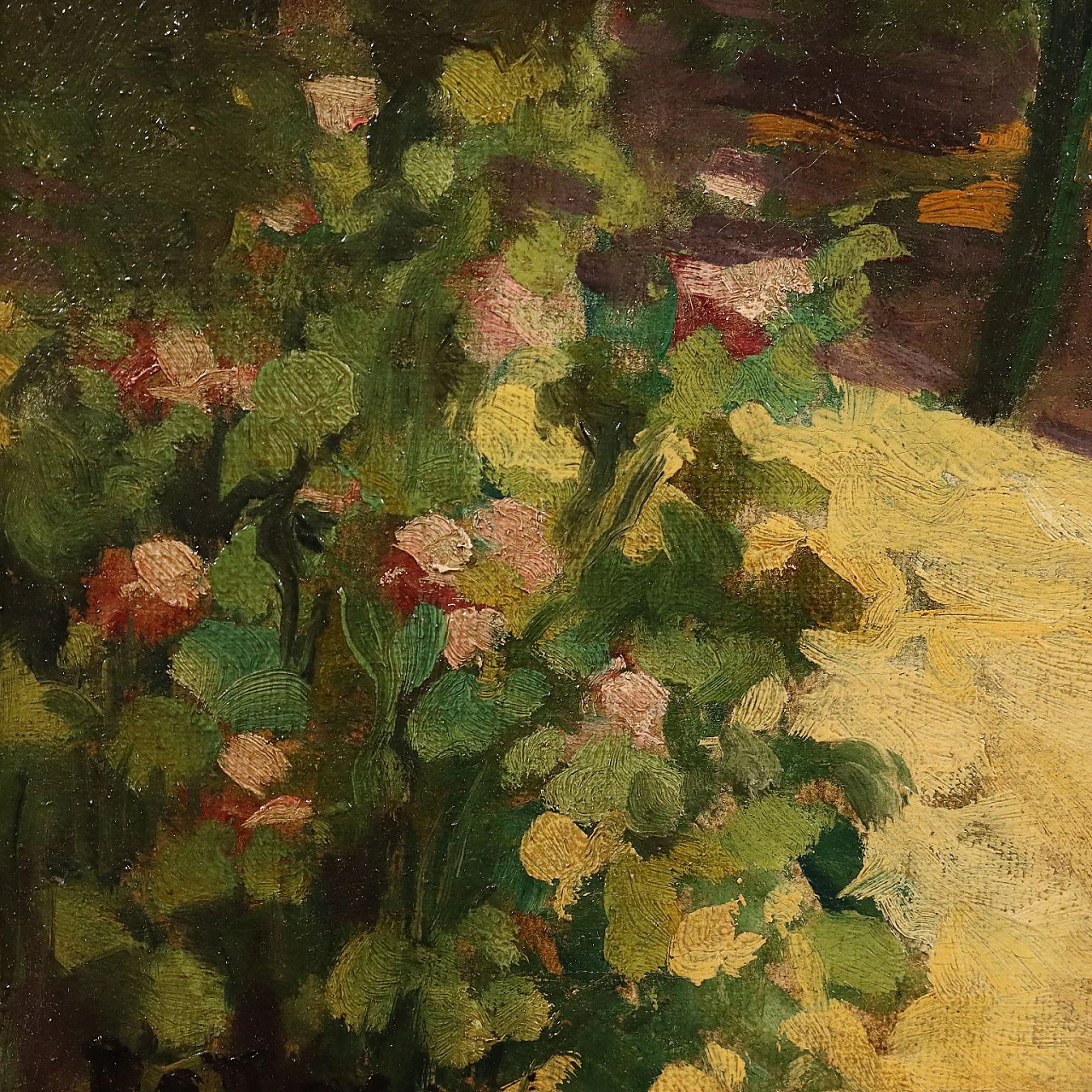 Genre scene in the garden, oil on canvas 7