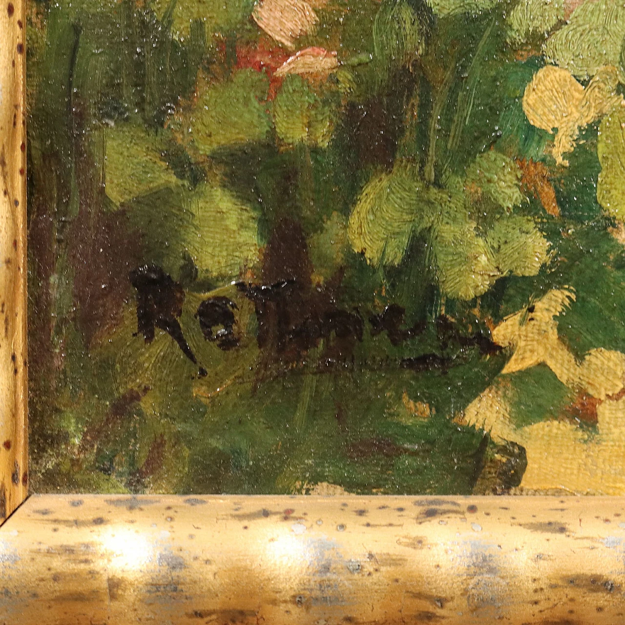 Genre scene in the garden, oil on canvas 8