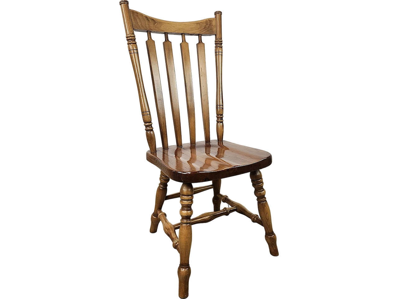 Sedia rustica in legno anni '80 17