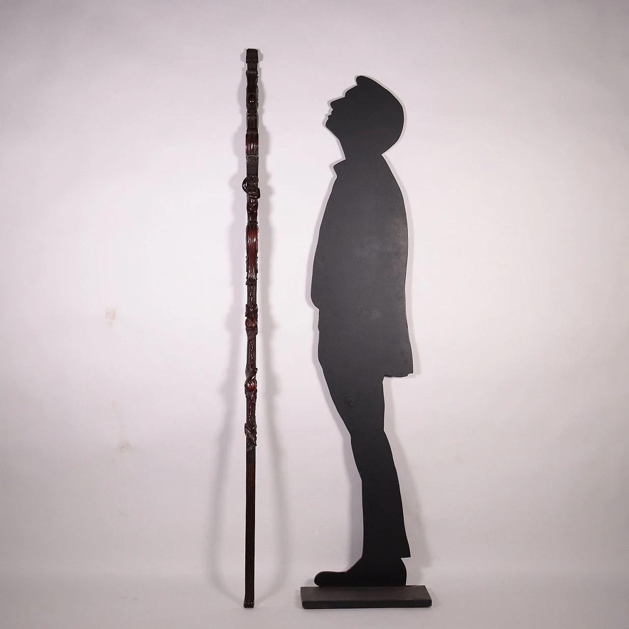 Group of 4 carved wooden pilasters, 19th century 2