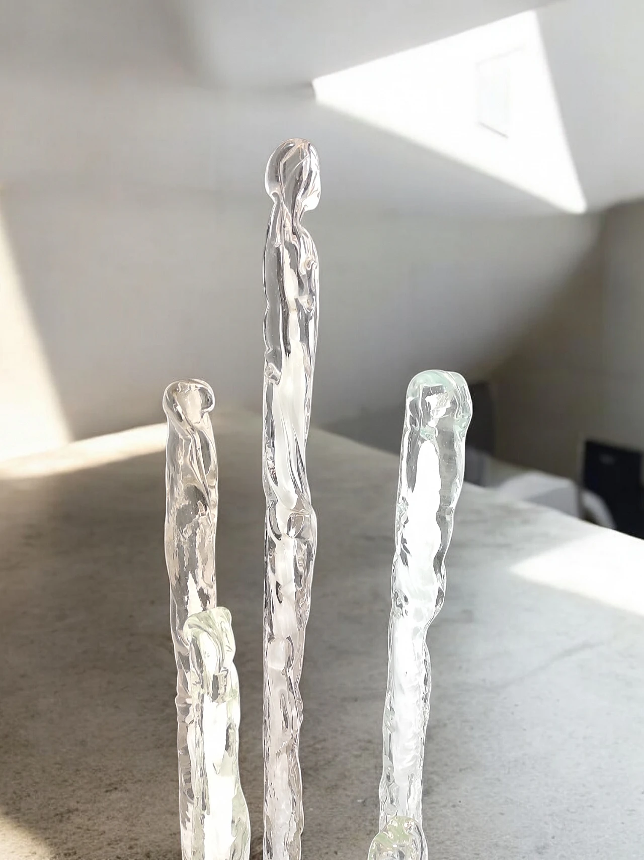 Excalibur floor lamp in glass, 1970s 2