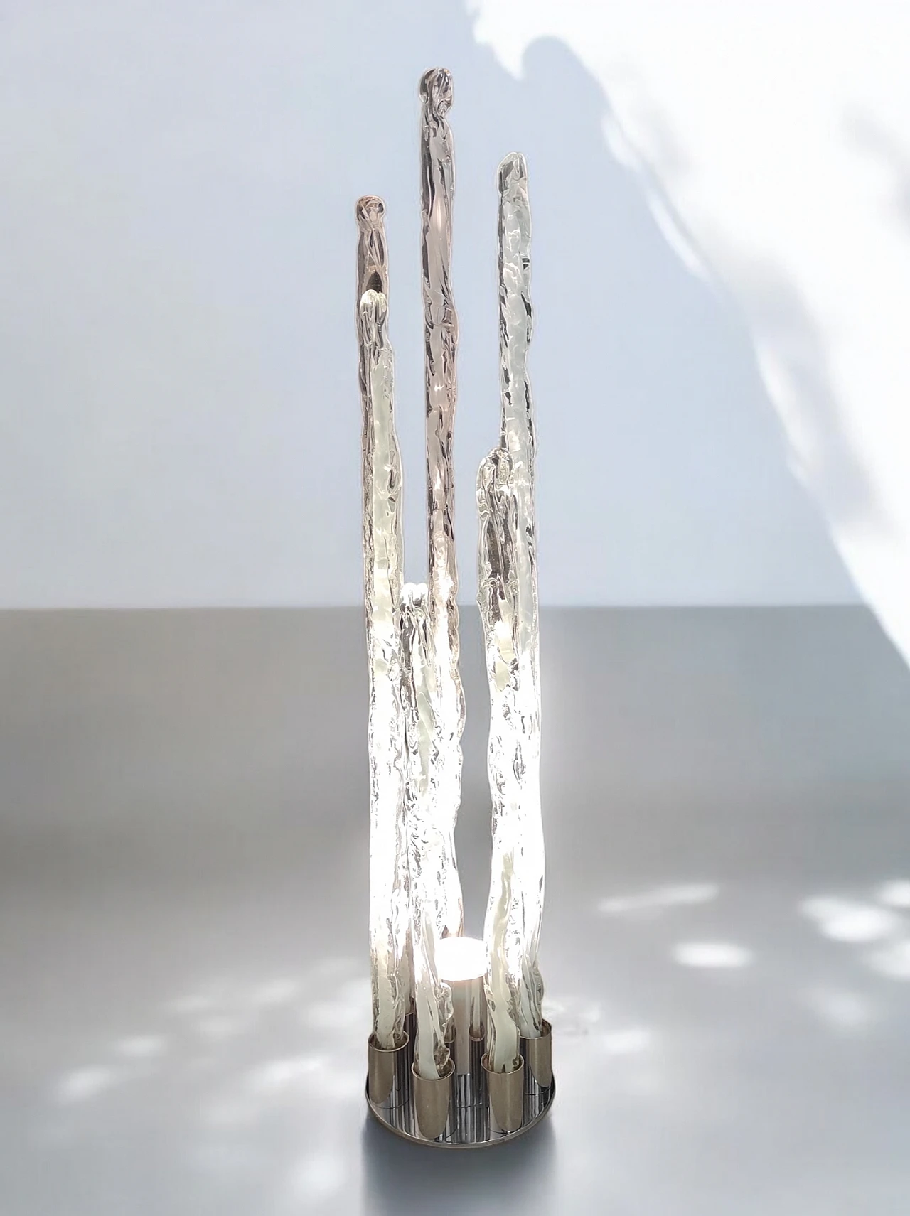 Excalibur floor lamp in glass, 1970s 8