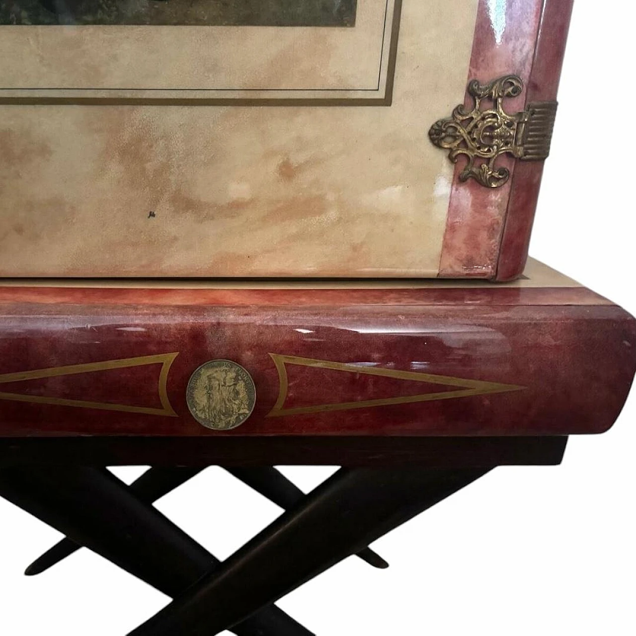 Parchement bar cabinet by Ado Tura, 1950s 5