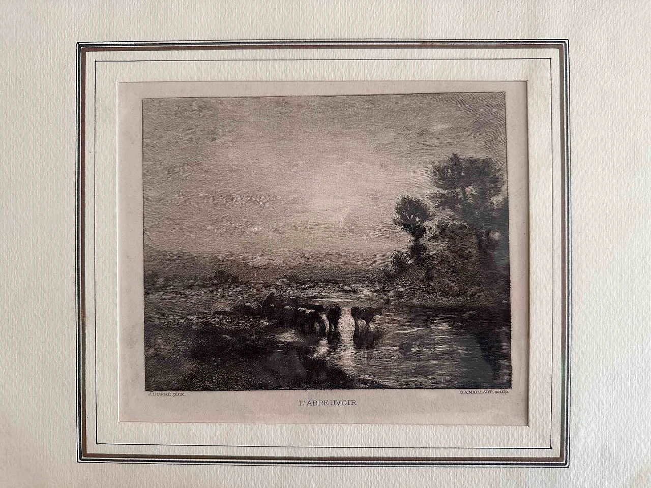 Jules Dupré, L'Abreuvoir, Acquaforte '800 1